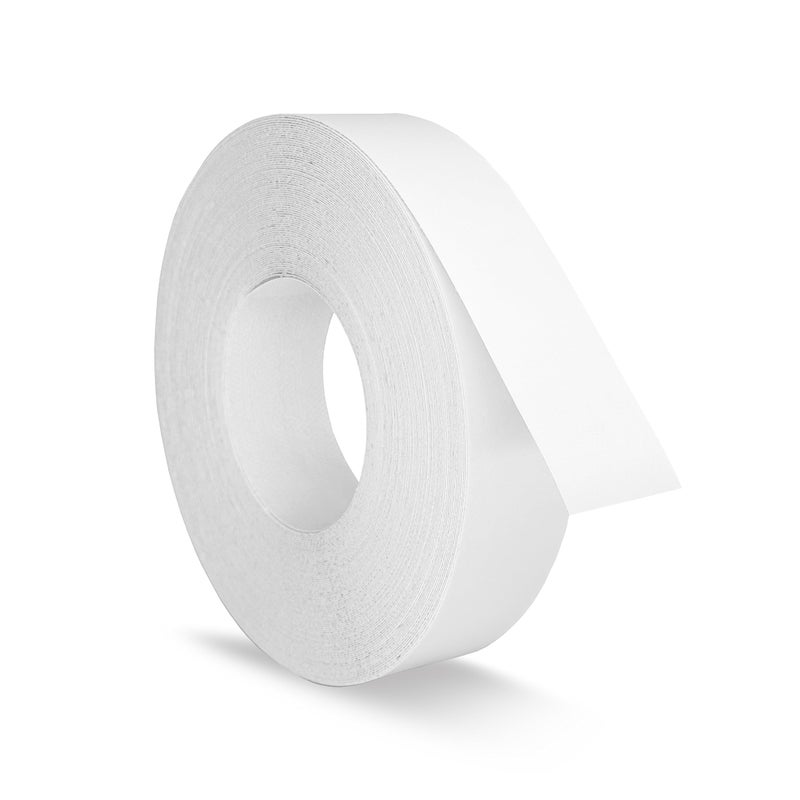 UNMAR White Melamine Edge Banding 1-1/2 inch x 25 feet Iron On Adhesive Edging Cabinet Repair Laminate Shelf Table Plywood Board Furniture MDF Formica Countertop Pre Glued Flexible Strip Wood Veneer Tape - Image 1